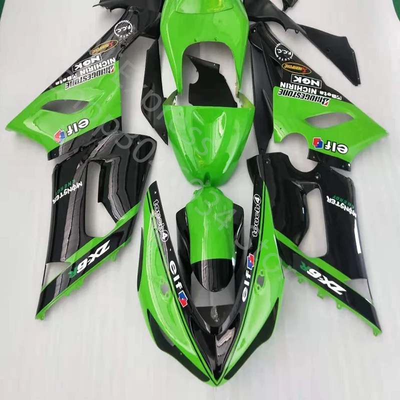 100%NEW Fairing For KAWASAKI green black NINJA ZX6R 05-06 ZX 6R 636 ZX-6R  green black 05 06 2005 2006 Fairing