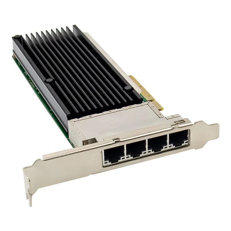 Placa de rede PCI-E 10G, X710-DA4, Servidor de computador Desktop, RJ45 Synology, Soft Router, 4 Portas