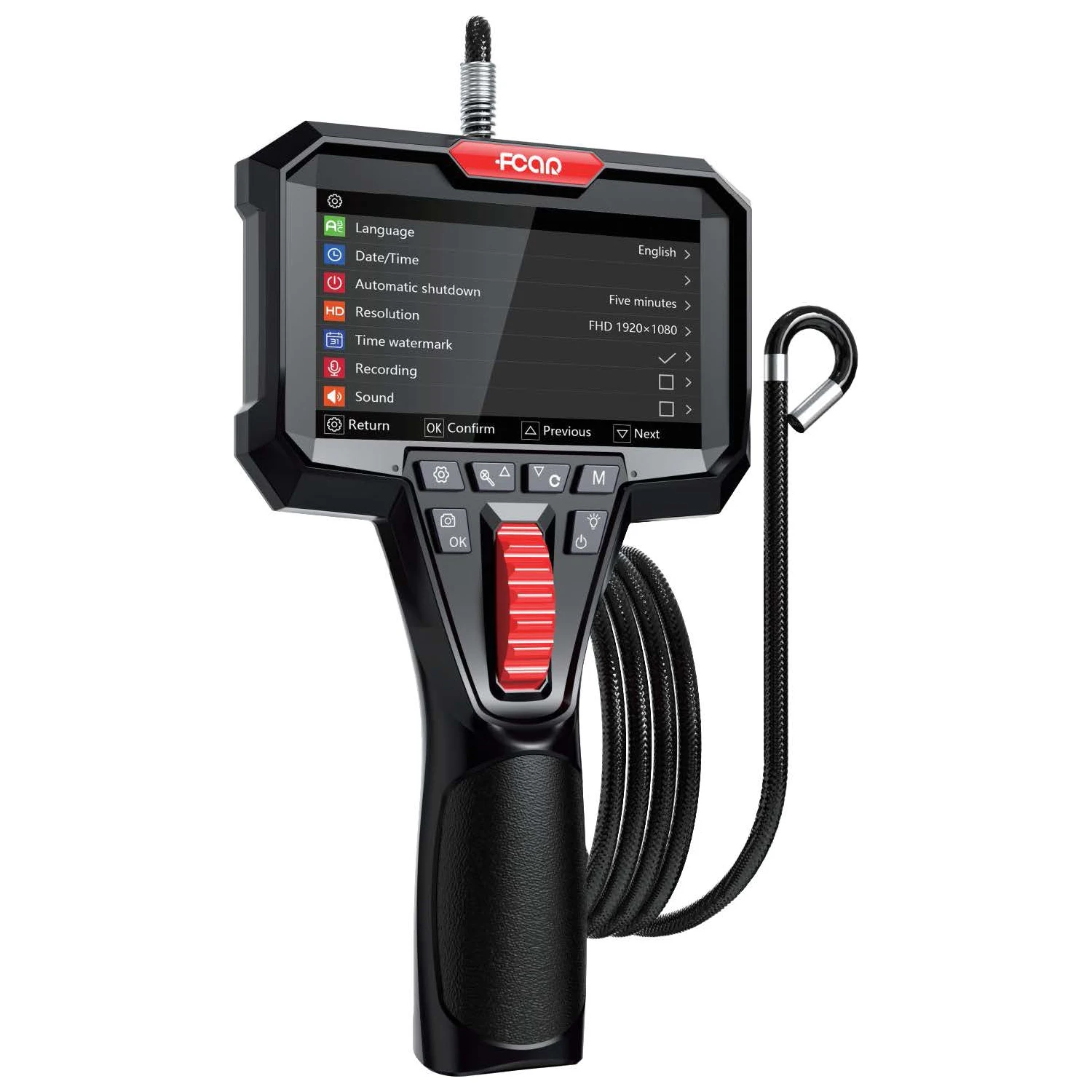 FCAR YF-400 سيارة الصناعية توضيح Borescope المنظار HD كاميرا 4.3 بوصة عرض 2600 مللي أمبير بطارية السيارة المسح Toll