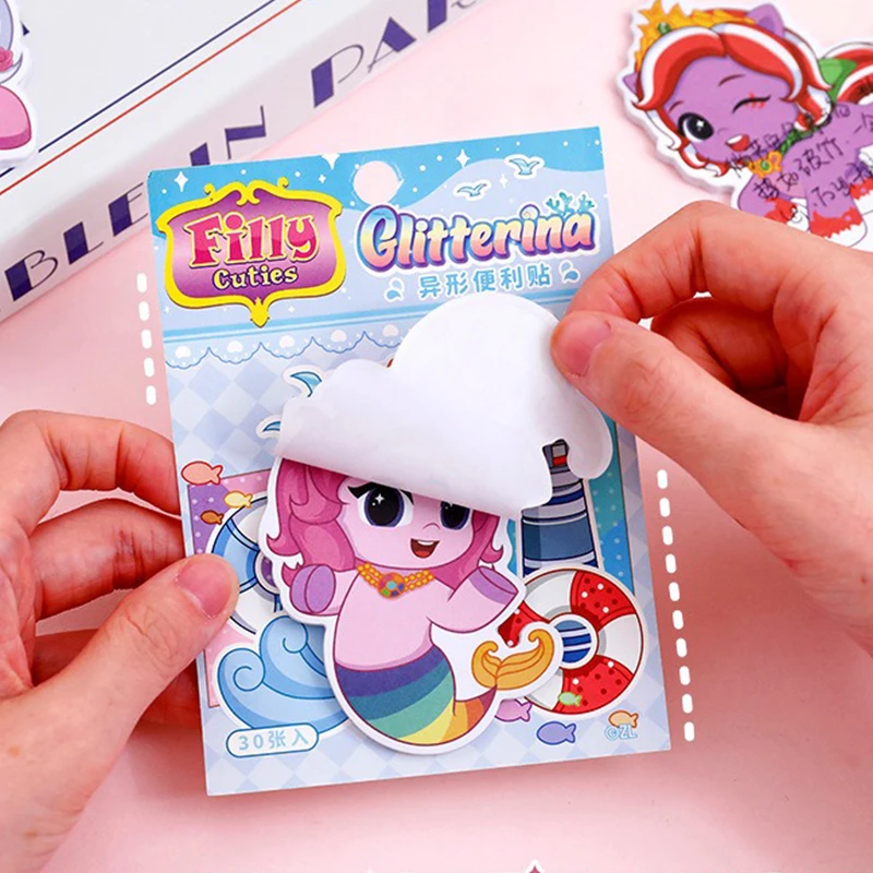 My Little Pony Cute Cartoon Notepad Post-it Creative Alien N Times Stick Hand Tent Decorative Materials Children Love Gifts