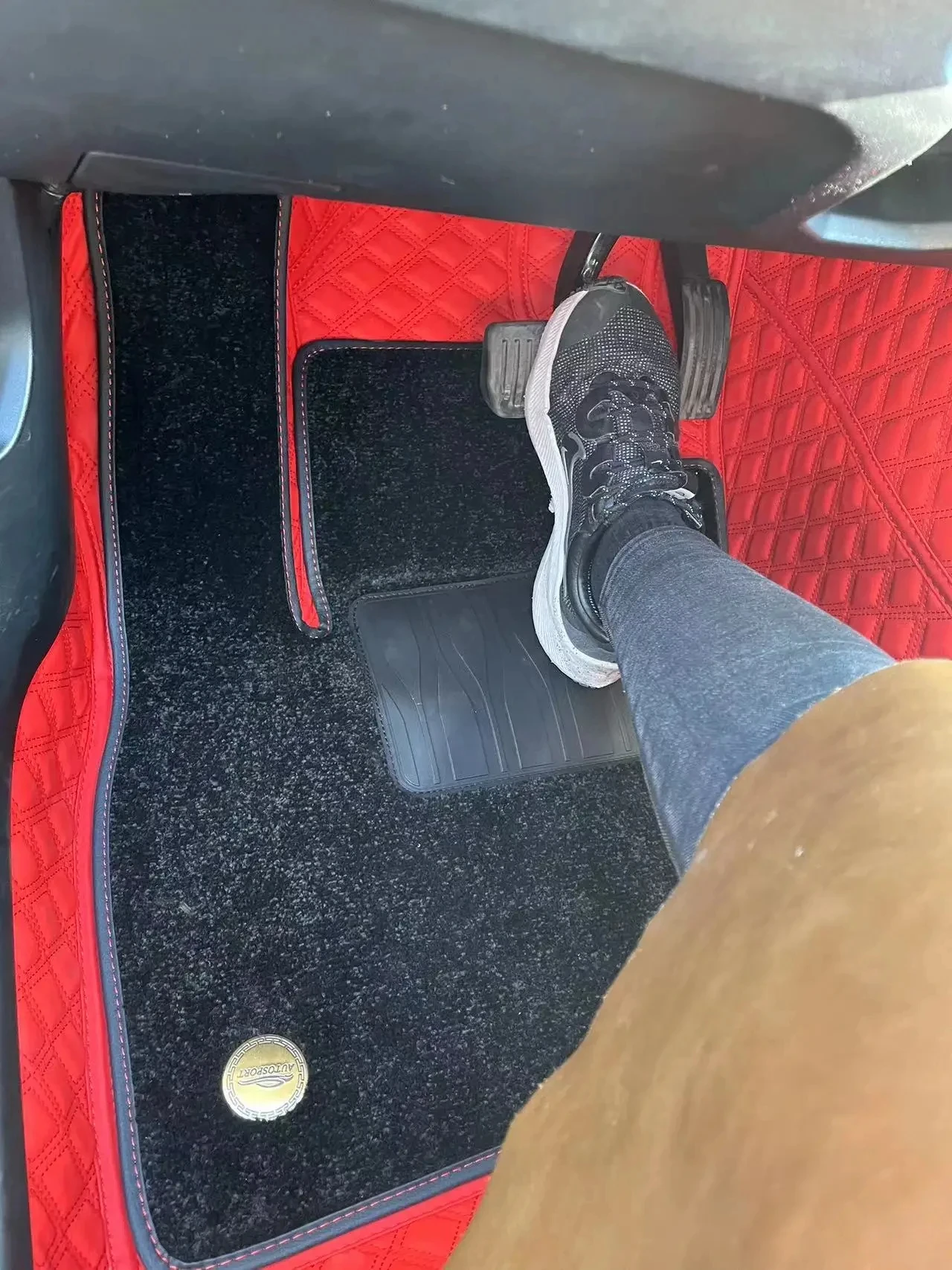 Universal Car Floor Pads Anti-skid Pedal Mat Interior Accessories Heel Foot Mat Pedal Cover Black PVC Universal Car Mat