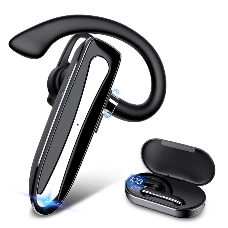 Auriculares inalámbricos Bluetooth con micrófono, Auriculares ENC con cancelación de ruido, Auriculares parlantes manos libres, Auriculares para negocios y conducción