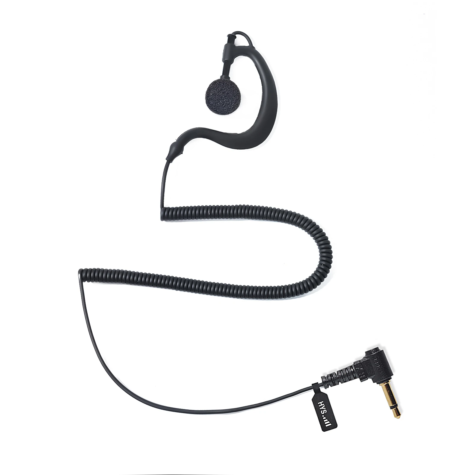 Auricolare radio da 3,5 mm per ricezione/uccolta solo, cuffia di sorveglianza con gancio per l'orecchio morbido a forma di G per radio bidirezionale, microfono altoparlante radio