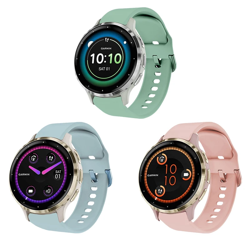 Correa de reloj de 18mm para Garmin Forerunner 265S/255S, diseño Simple y generoso, Correa cómoda y duradera, compatible con Garmin Venu 3S