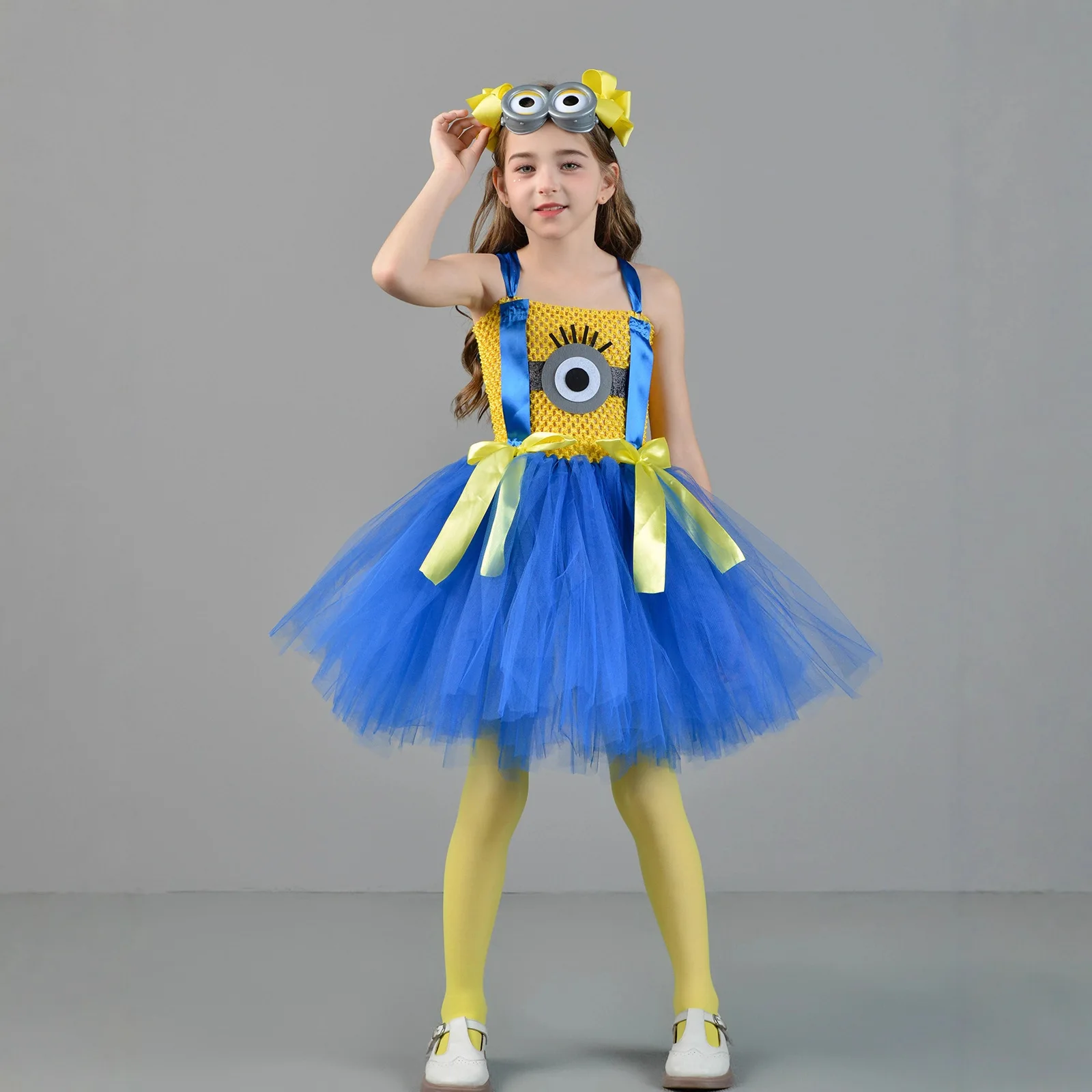 Despicable Daddy Minions cosplay costume Halloween children's party stage perfo…