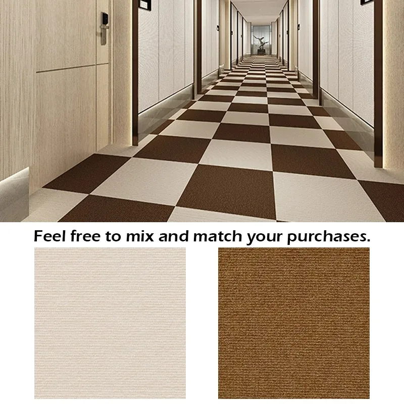 DIY Put Together Carpet 30x30cm Bedroom Solid Color Anti Slip Water Absorbing Wear Resistant Self-adhesive Living Room Carpet