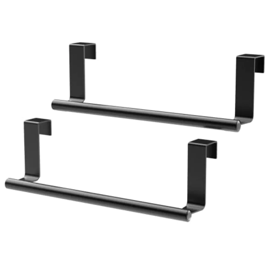 

9" Over The Cabinet Towel Bar Holders, Handing Towel and Washcloth Rack for Bathroom and Kitchen, Stainless Steel, 2 Pack