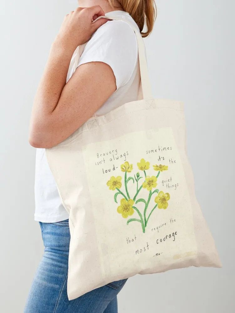 

Bravery poem print Tote Bag Gift bags canvas tote bags eco bag folding Women's tote bag