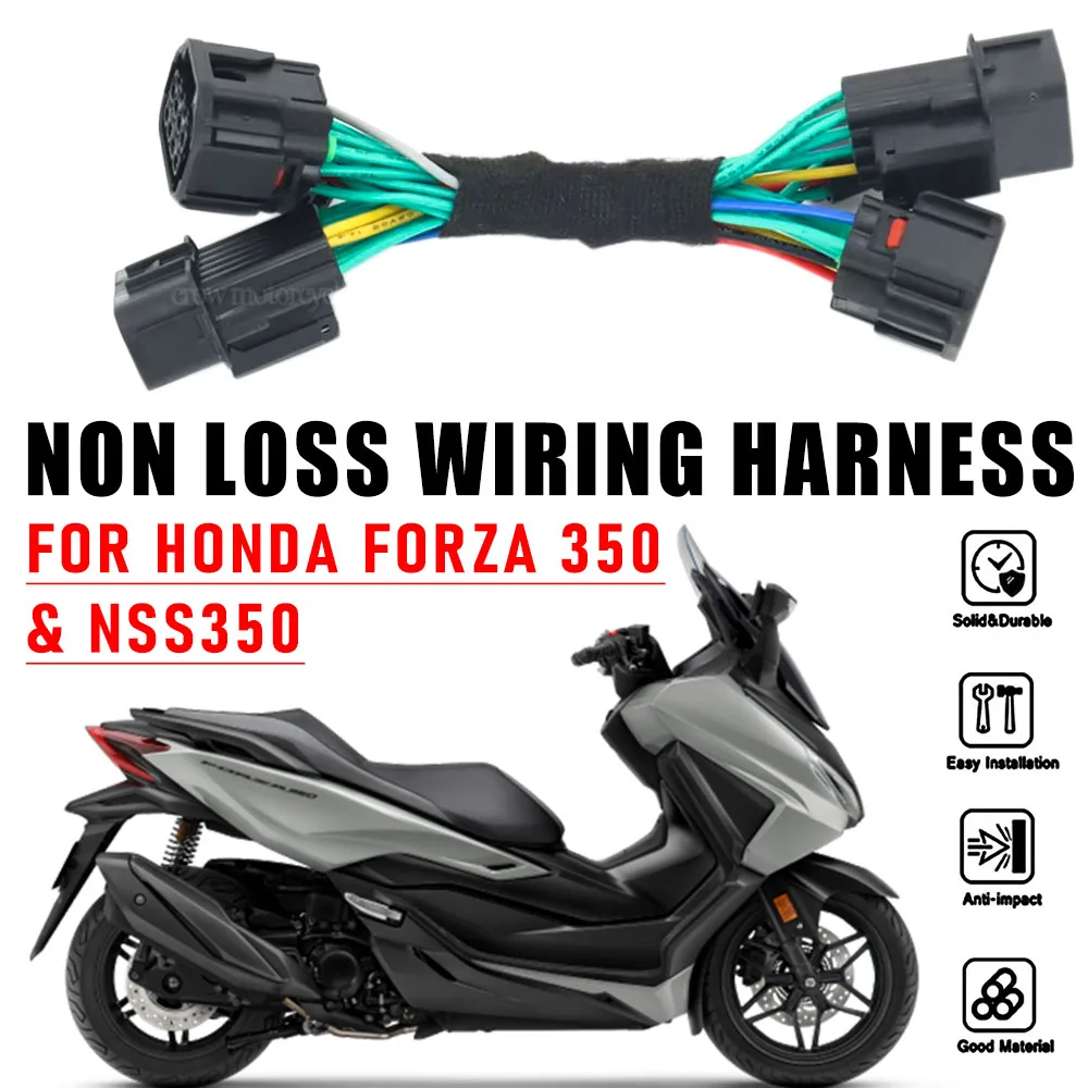 Для Honda Forza 350 NSS350 мотоцикл двойная вспышка выключатель света специальный аварийный сигнальный светильник жгут проводов без потерь
