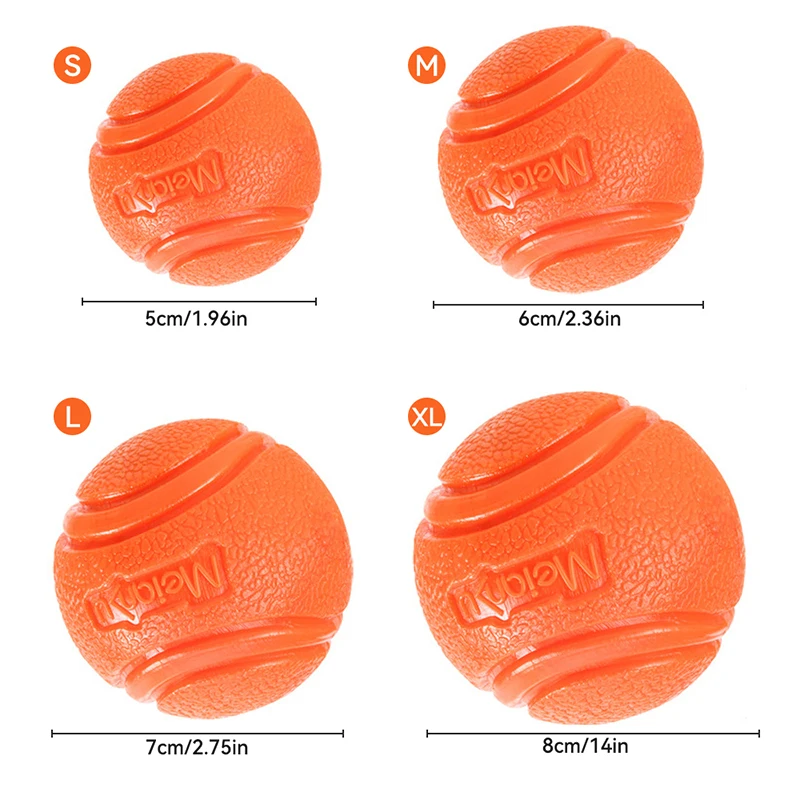 Dog Toy Rubber Ball Bite-resistant Ball Toy for Dogs Puppy Teddy Pitbull Red Color Solid Ball S-XL Pet Supplies