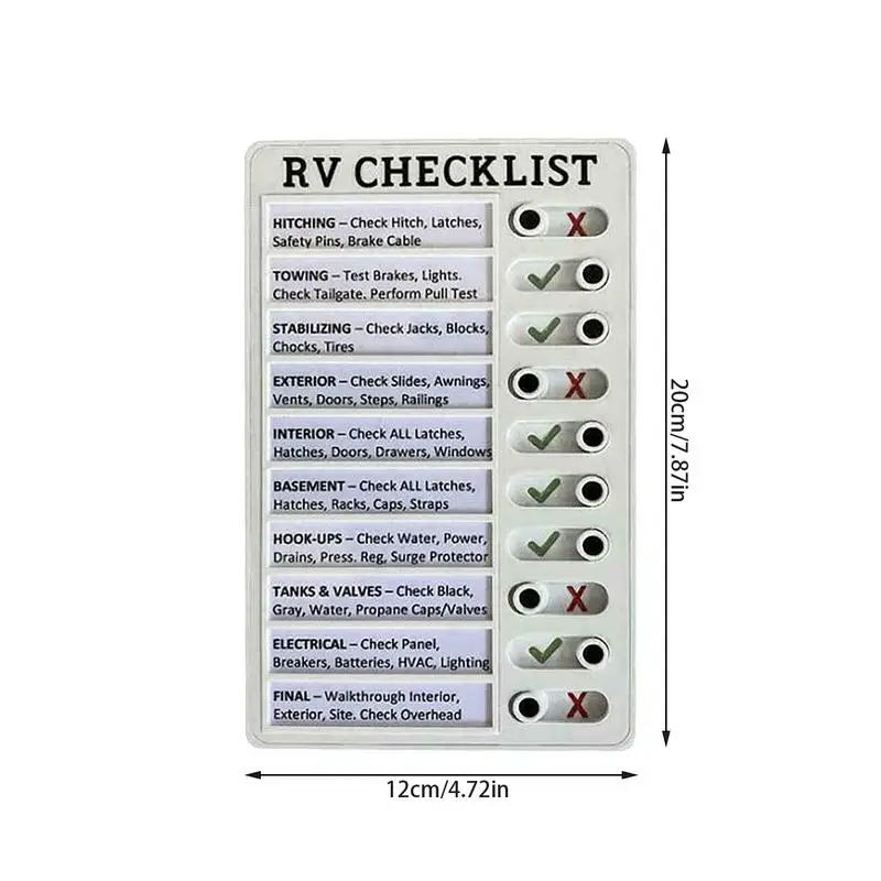 Family Memo Boards Reusable RV Checklist Daily Affairs Checklist Board With Slider Chore Chart Memo Checklist Board Detachable