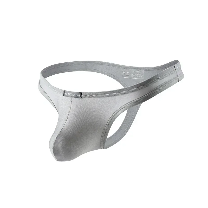 

Ice Silk Bugle Thongs for Men Sexy U Convex Pouch Underwear Gays Erotic Low Rise T Back Underwear Transparent Quick Dry G-string