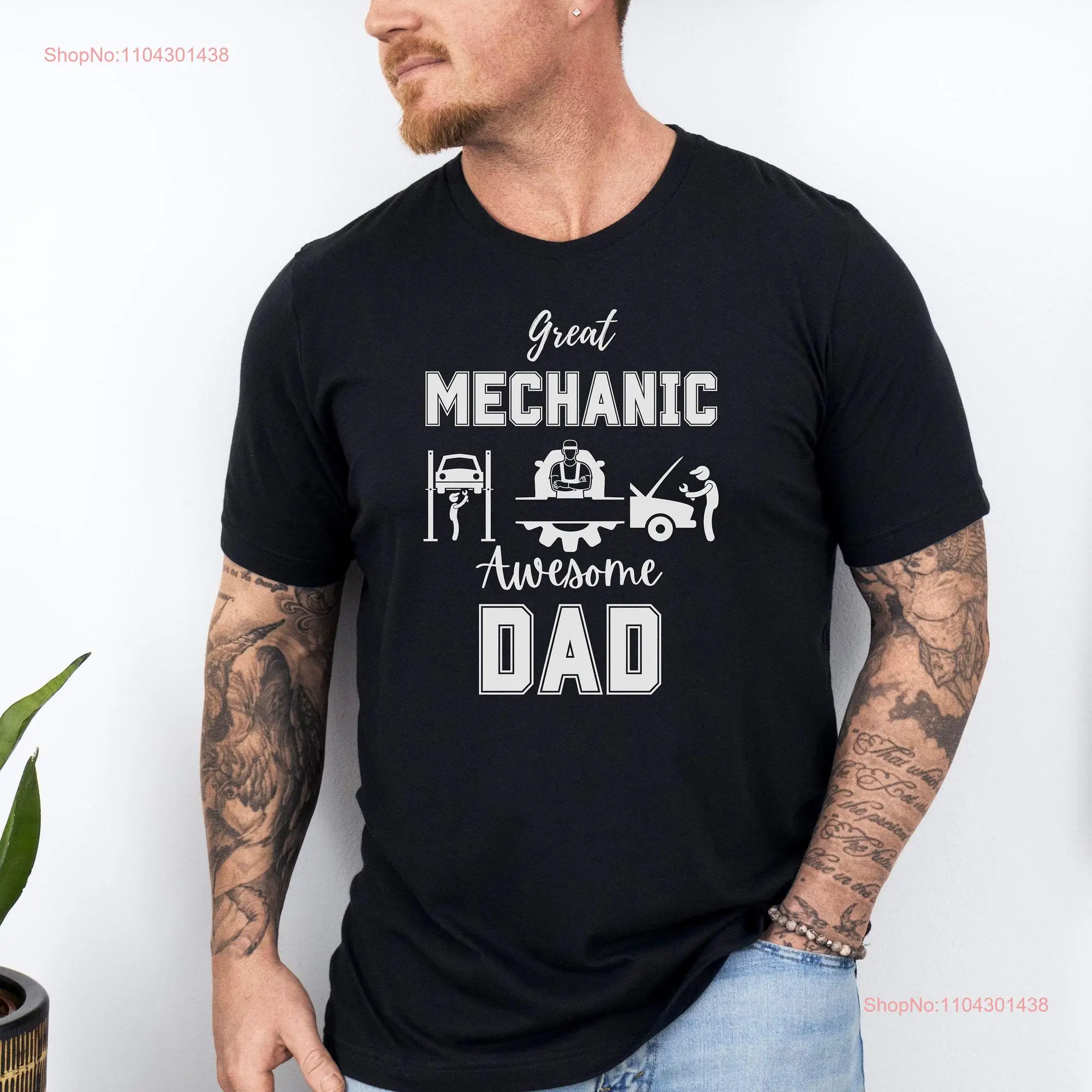 Mechanic T Shirt awesome Dad gift Husband Car Father's Day Birthday Tradesman auto repair long or short sleeves