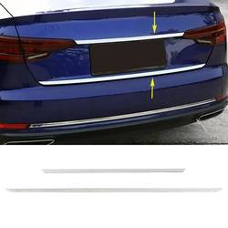 For Audi A4 B9 Sedan 2017 2023 Car Exterior Part Refit Rear Trunk Tailgate Strip Trim Stainless Steel Chrome Garnish Sticker