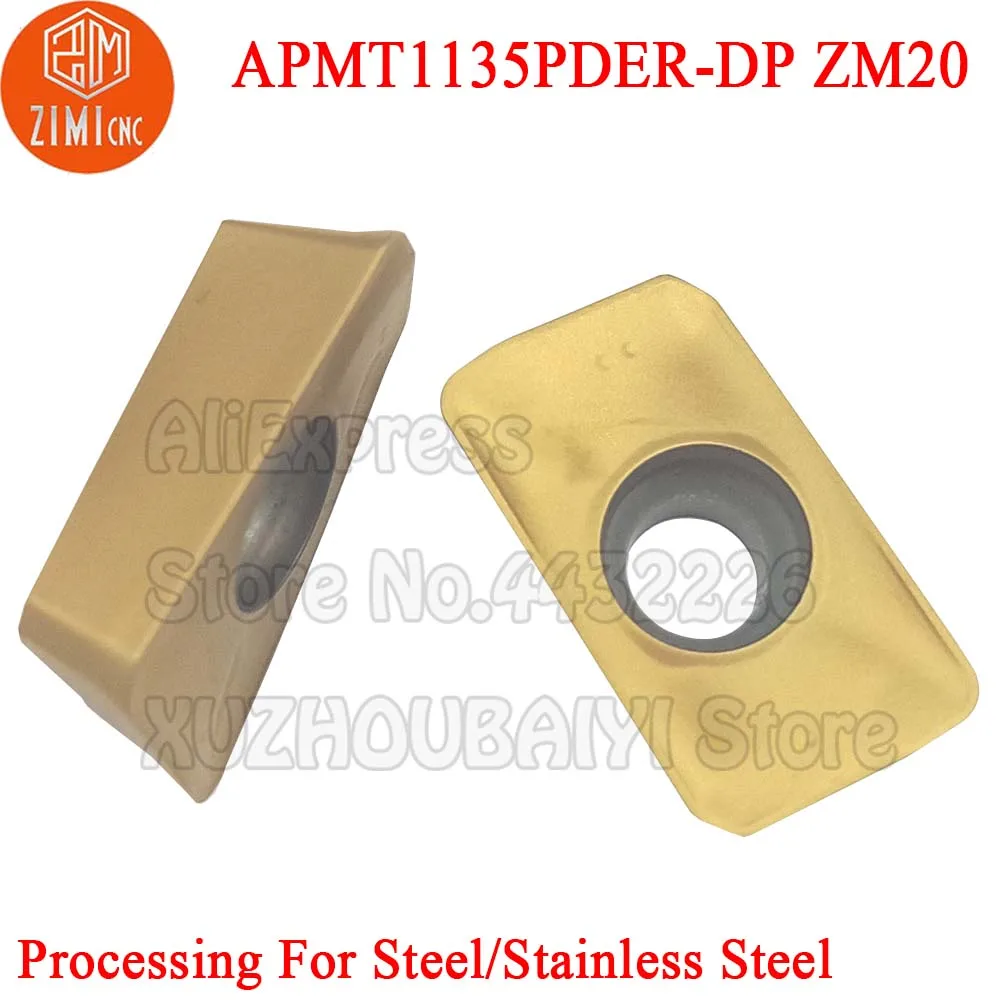 10pcs APMT1135PDER-DP ZM20 APMT1135PDER DP APMT1135 PDER APMT 1135 PDER Carbide Milling Inserts Turning Tools Cutter Lathe Blade