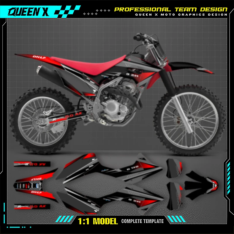 

Queen X MOTOR For Honda 2019 2020 2021 CRF250F Custom Team Graphics Decals Stickers Kit 006