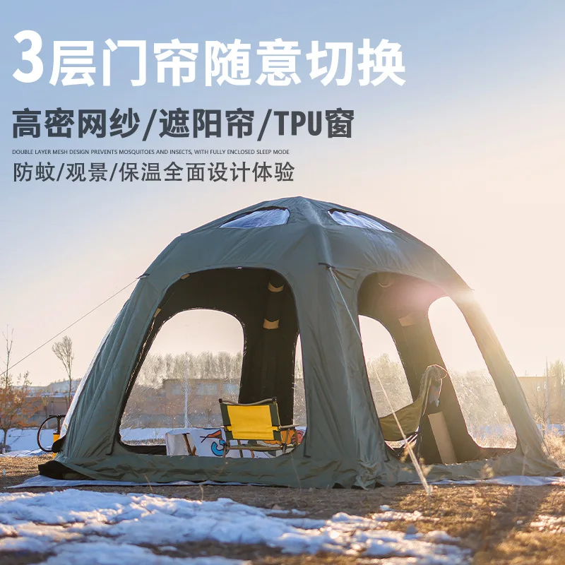 Hemispherical Inflatable Ball Tent Outdoor Camping Tent Sun Protection Wind Protection Large Space Starry Sky Camping Equipment