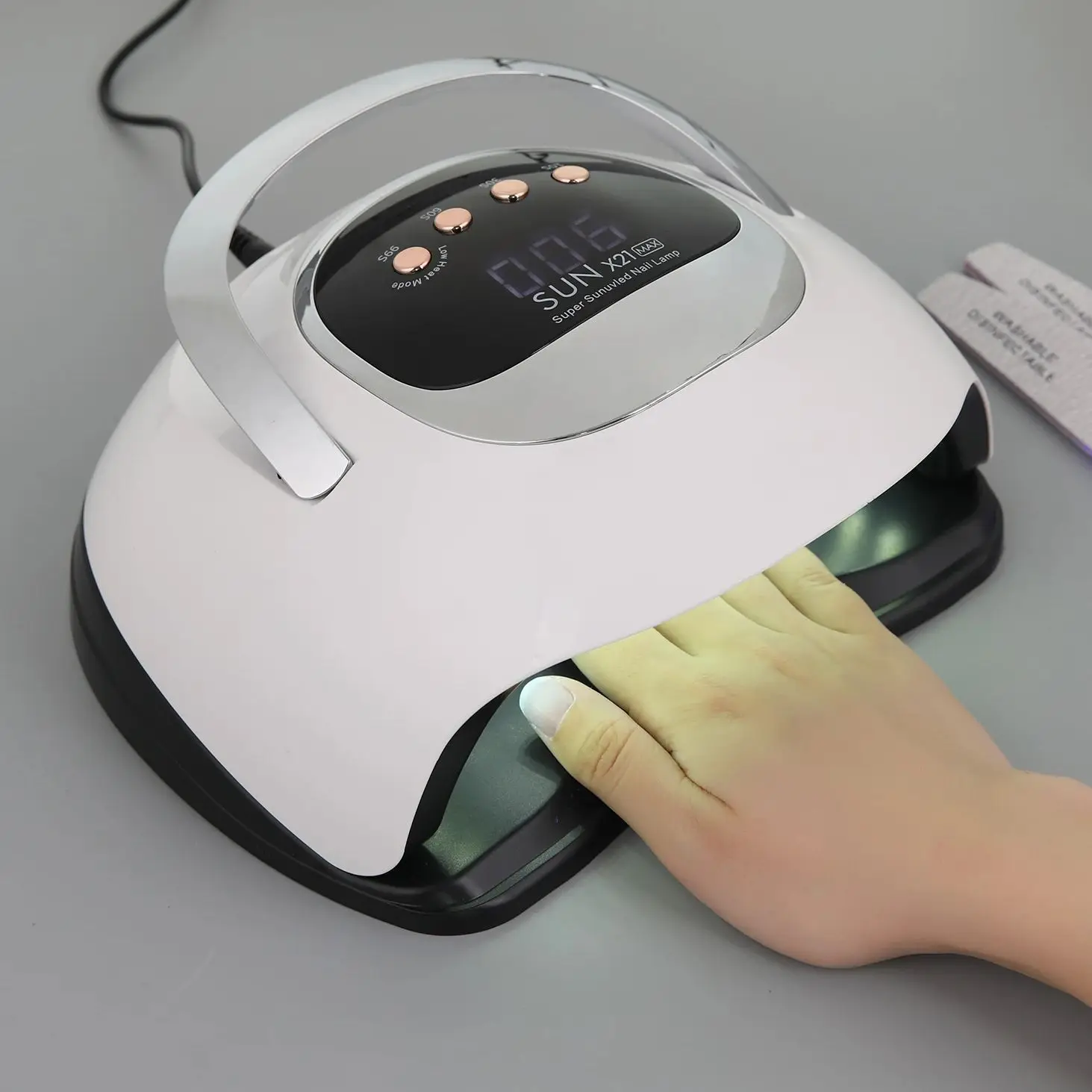 SUN X21 MAX-Máquina secadora de uñas, 72 LED, lámpara UV LED para esmalte de Gel de uñas, lámpara de curado de manicura, temporizador de