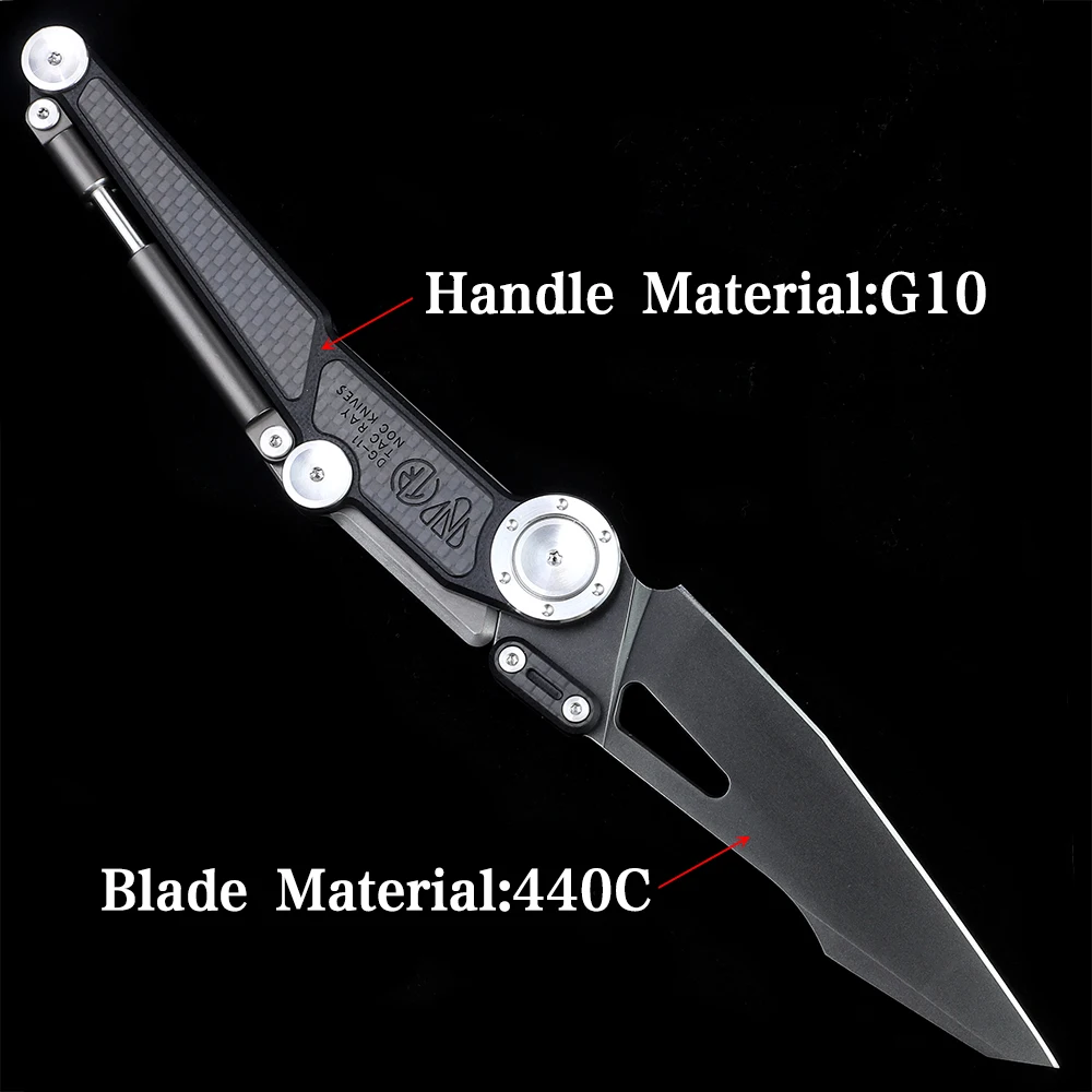 NOC Knife Knives DG11 Outdoor Survival Knife 440c Folding Knife  Practical G10 Handle  Take it With You  Self Defense Weapons