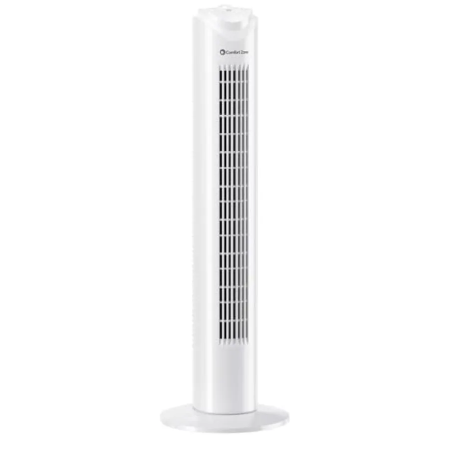 

32-Inch Oscillating Tower Fan Ultra-Slim Bladeless Design with 3 Speeds 90° Wide Oscillation and Built-in Carry Handle Quiet Po