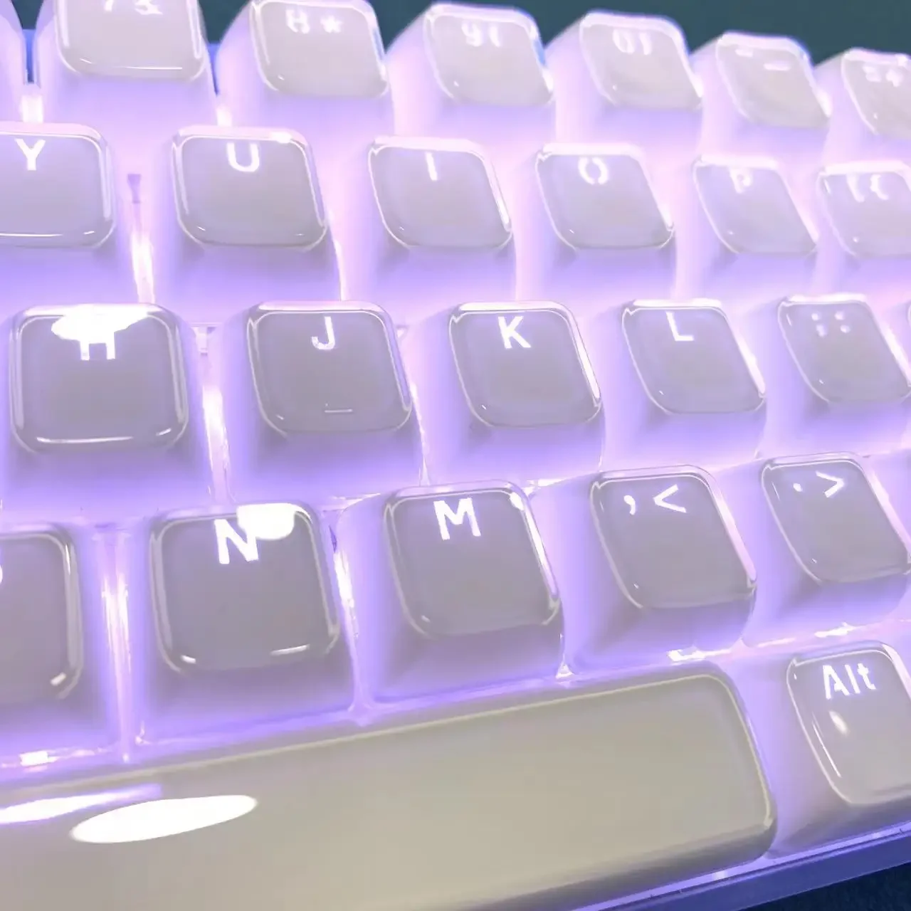 Áttetsző keycaps 135 Tapogat Gépi Kulcskarika számára Aliz Rózsi Tervezet MDA Idom Fehérítőszer keycaps DIY backlit Kocsonya Kristálytiszta