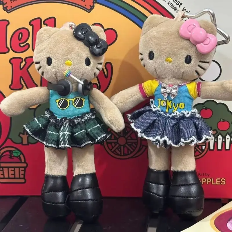 Novo original hellokitty boneca terno saco ornamento brinquedo de pelúcia para meninas pernas longas kawaii verão chaveiro bonito presente