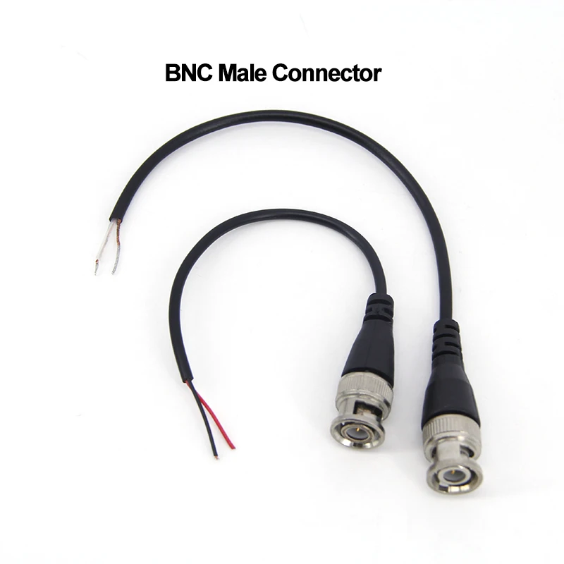 2types BNC Male Connector Q9 Power Pigtail Cable BNC Connectors Wire coaxial signal video wire A7