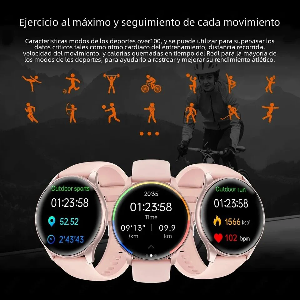 Montre intelligente de sport étanche pour hommes et femmes, appel Bluetooth, écran HD AMOLED 2024x1.43, moniteur de santé, 466 pouces, nouveau, 466