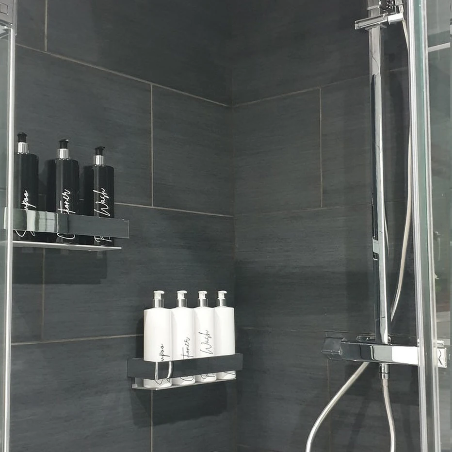 3Pcs Refillable Shower Shampoo Conditioner Bottle Dispenser 500ml Bathroom Lotion Empty Bottle Plastic Container Farmhouse Decor