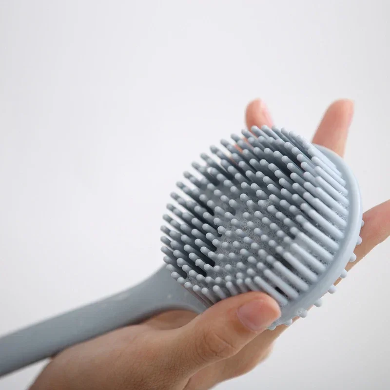 حمام لينة الظهر فرشاة تنظيف حمام دش الإسفنج لفرشاة تنظيف مع مقبض التقشير فرك الجلد مدلك الظهر غسالة #2