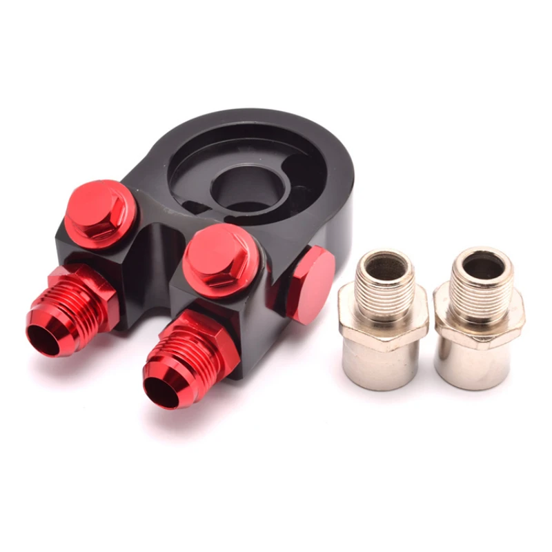 Oil Filter Thermostat Universal AN10 Oil Cooler Sandwich Thread Plate Adapter Kit