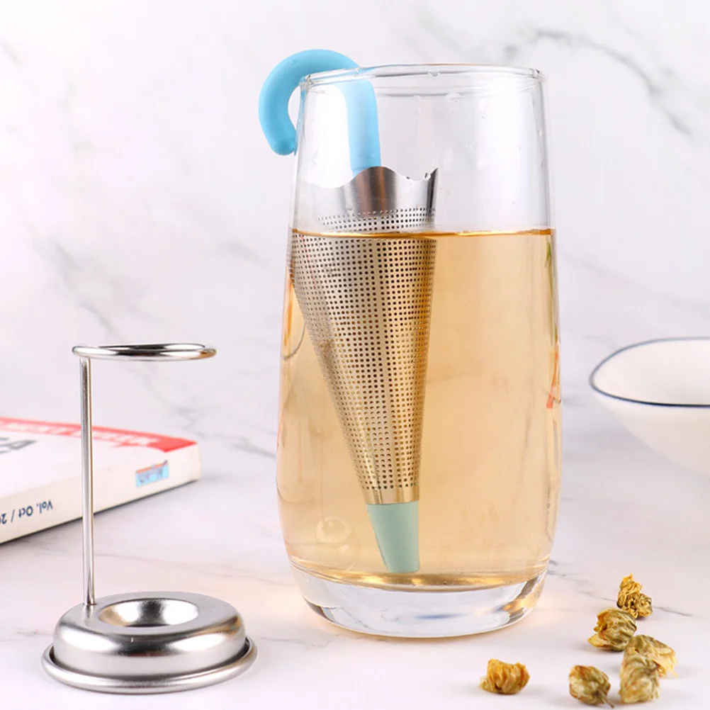 

2pcs Stainless Steel Strainer Detachable Fine Mesh Filter For Home Office Use High Temperature Resistant Umbrella Shape Loose