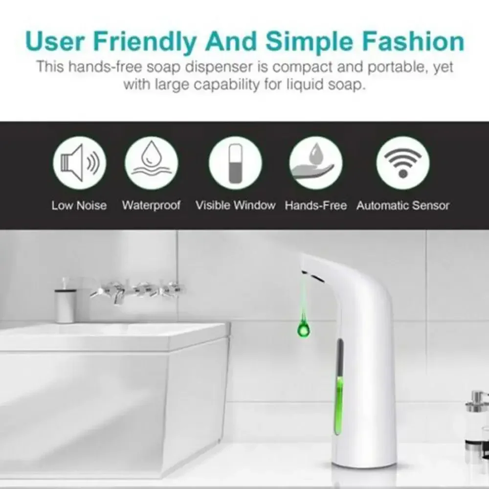 Automatic Soap Sanitiser Dispenser 400ml Handsfree Infrared Sensor Contactless Sanitiser Dispenser For Home Kitchen Bathroom