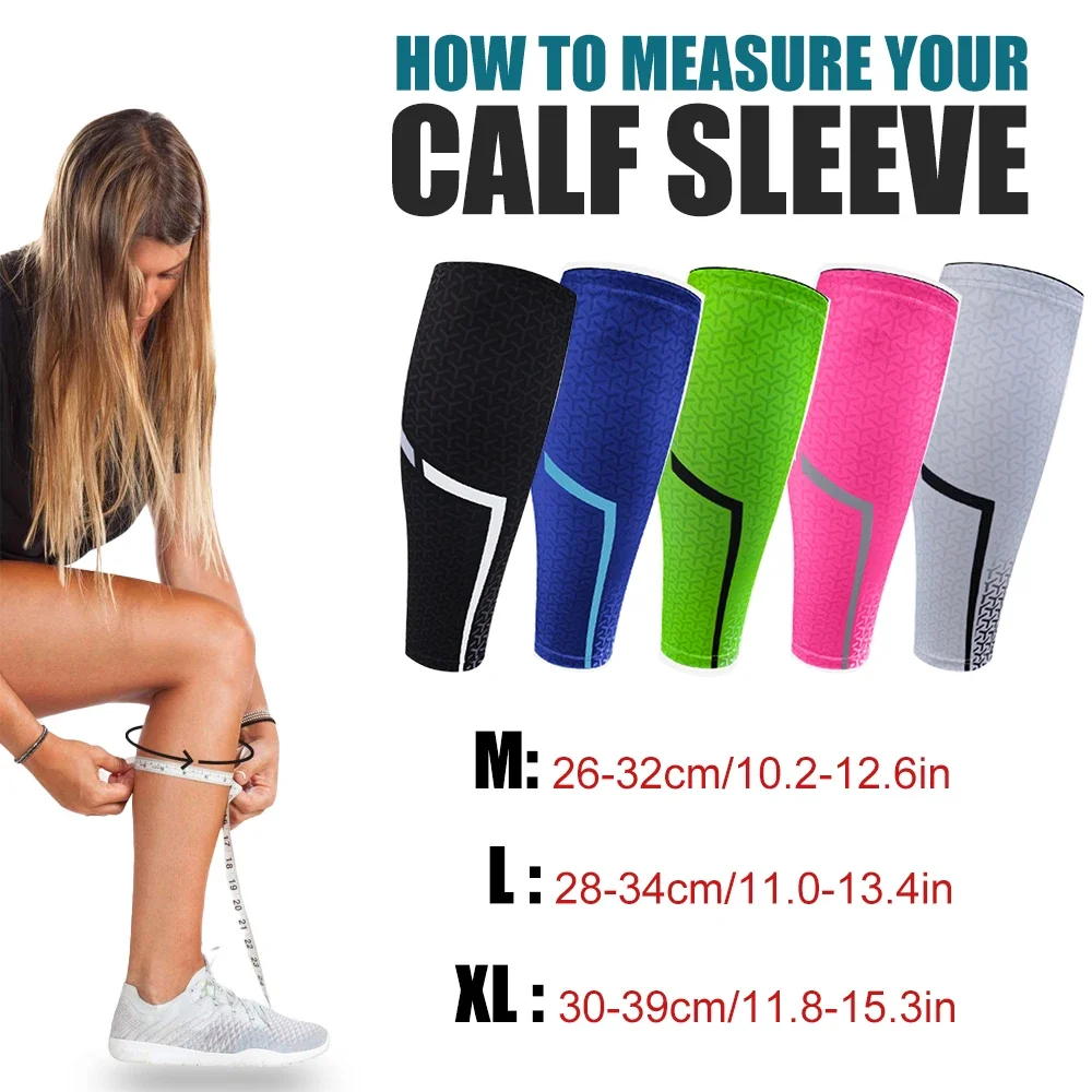 1Pcs Sport Compression Calf Sleeves Leg Compression Sock Leg Warmers Runners Shin Splint Varicose Vein Pain Relief