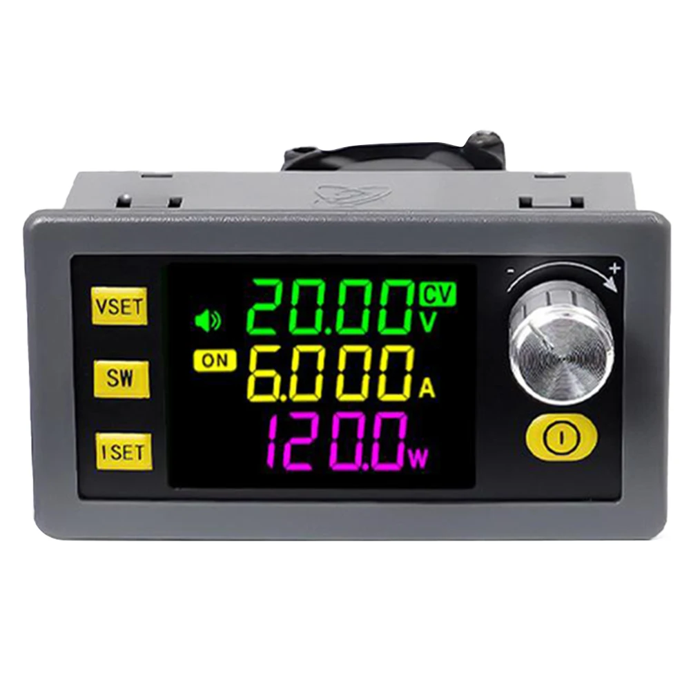 Adjustable Power Supply DC-DC Converter Built-in Buzzer Full-screen LCD Display 0-6A 6-36V Overheat Protection