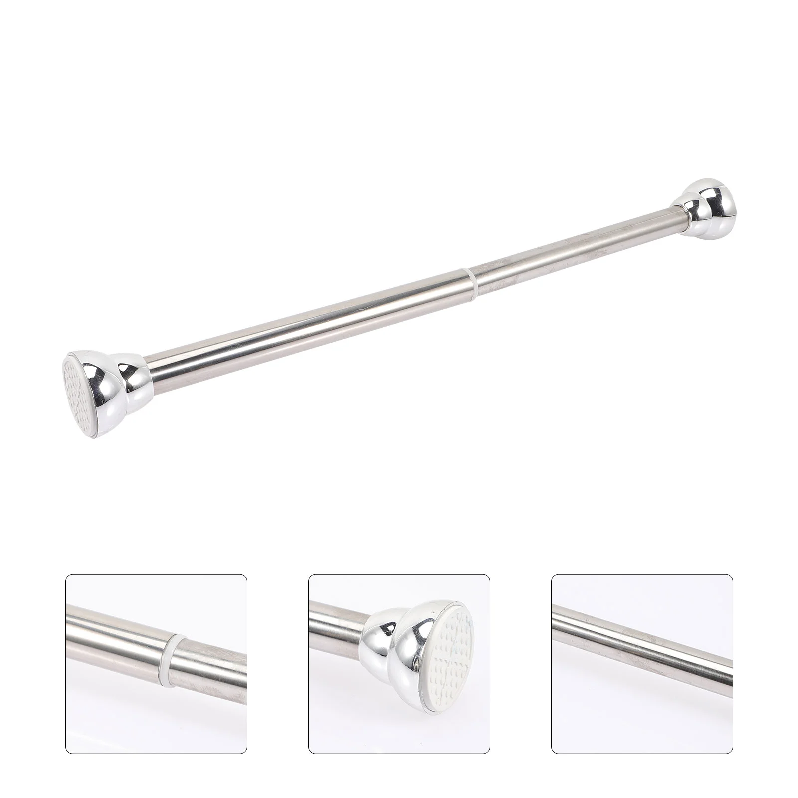 

Spring Tension Curtain Rod Screw Shower Window Wardrobe Stainless Steel Pole Clothes Rail