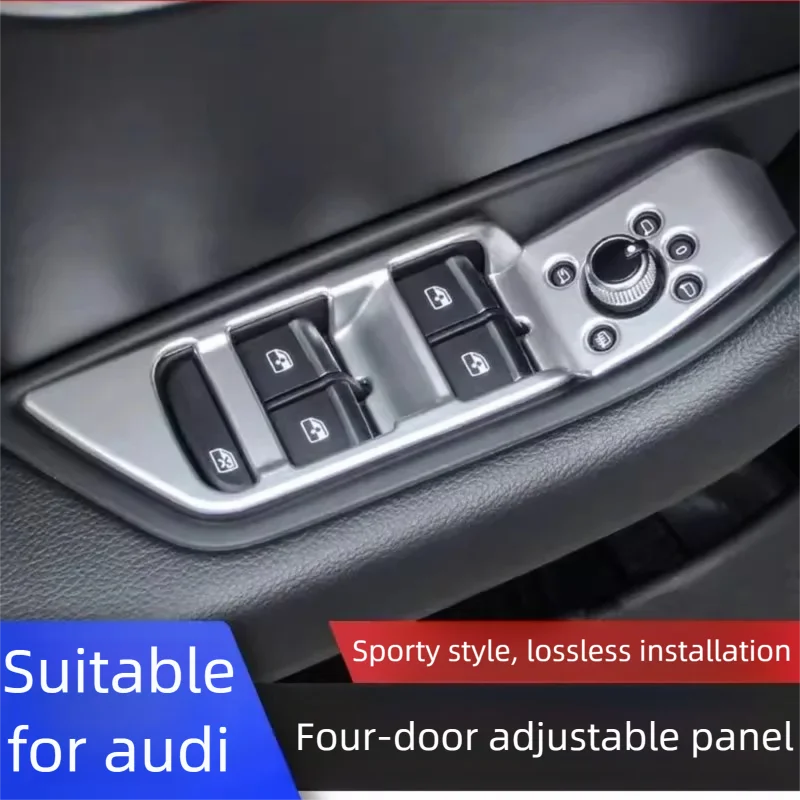 

Stainless Steel & ABS Chrome Car Window Switch Panel Cover Trim Interior Decoration Accessories For Audi A4L A6L A3 A5 Q5L 09-25