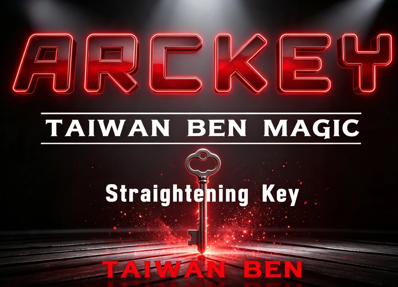 cle-de-redressage-courbure-arckey-par-taiwan-ben-mentalism-tour-de-magie-illusion-accessoire-pour-magiciens-gadgets