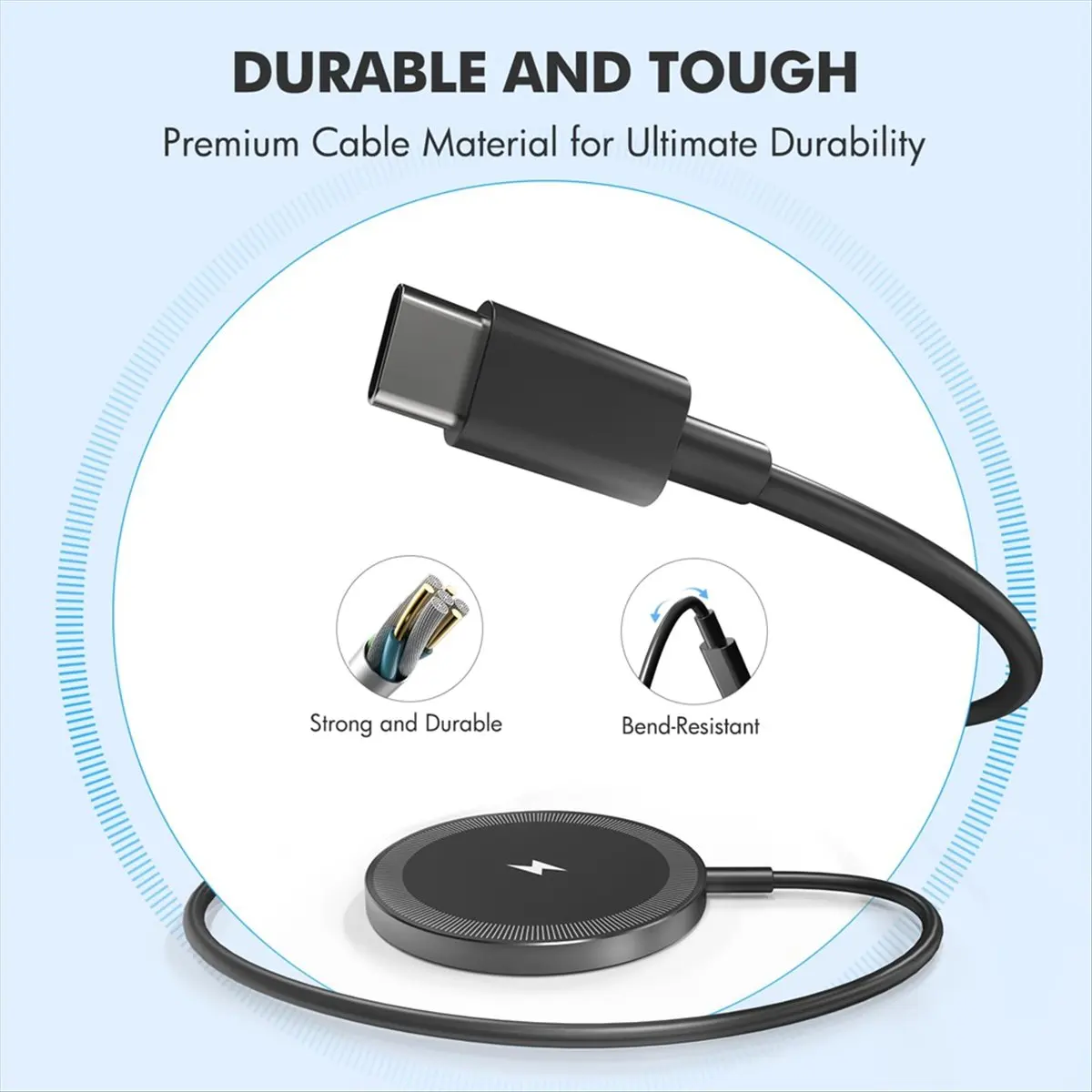♬◤Popular Style  ◥Magnetic Wireless Charger Pad,15W Fast -Safe Charging Pad for 16 16e 15 14 13 12 Series- 4 3 2 Pro