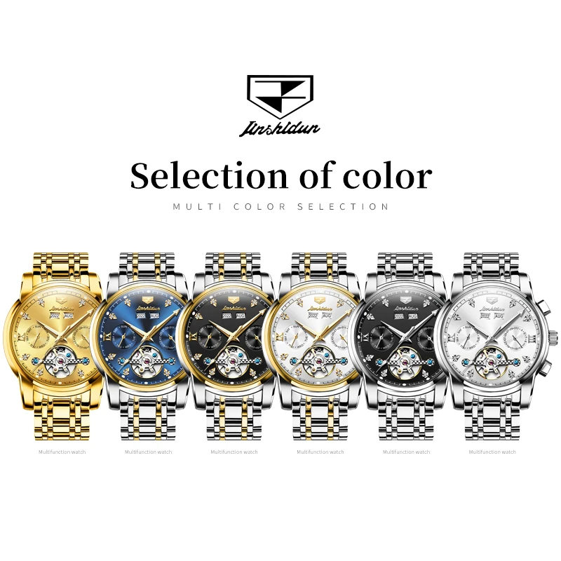 JSDUN Top Brand Multifunction Automatic Mechanical Watches for Men New Original Elegant Wrist Watch Men Casual Fashion Men Watch