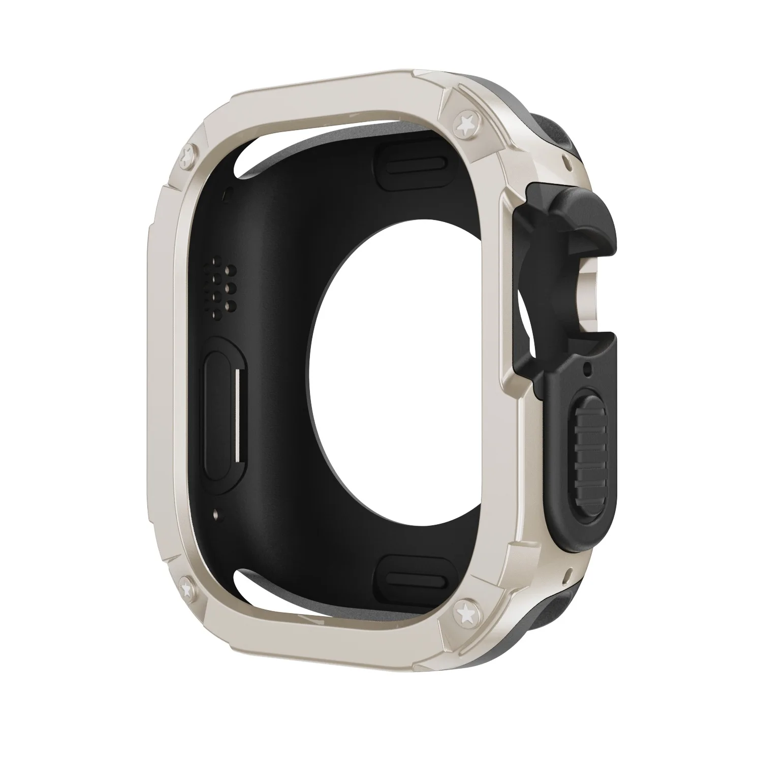 Capa 2 em 1 para apple watch série 8/7/se/6/5/4 ultra 41mm 45mm 40mm 44mm 49mm tpu + pc protetor à prova de choque para iwatch