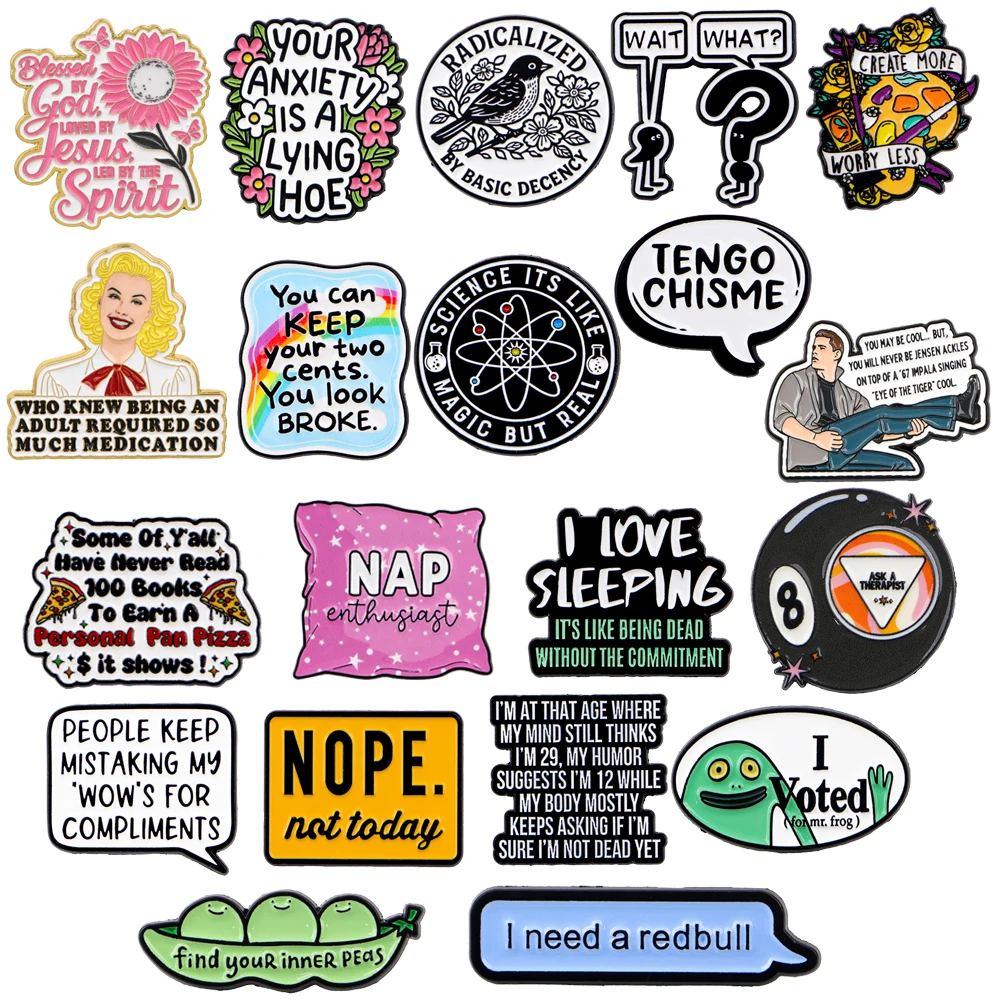 Women Accessories Quotes - NOPE niet vandaag Quotes Soft Enamel