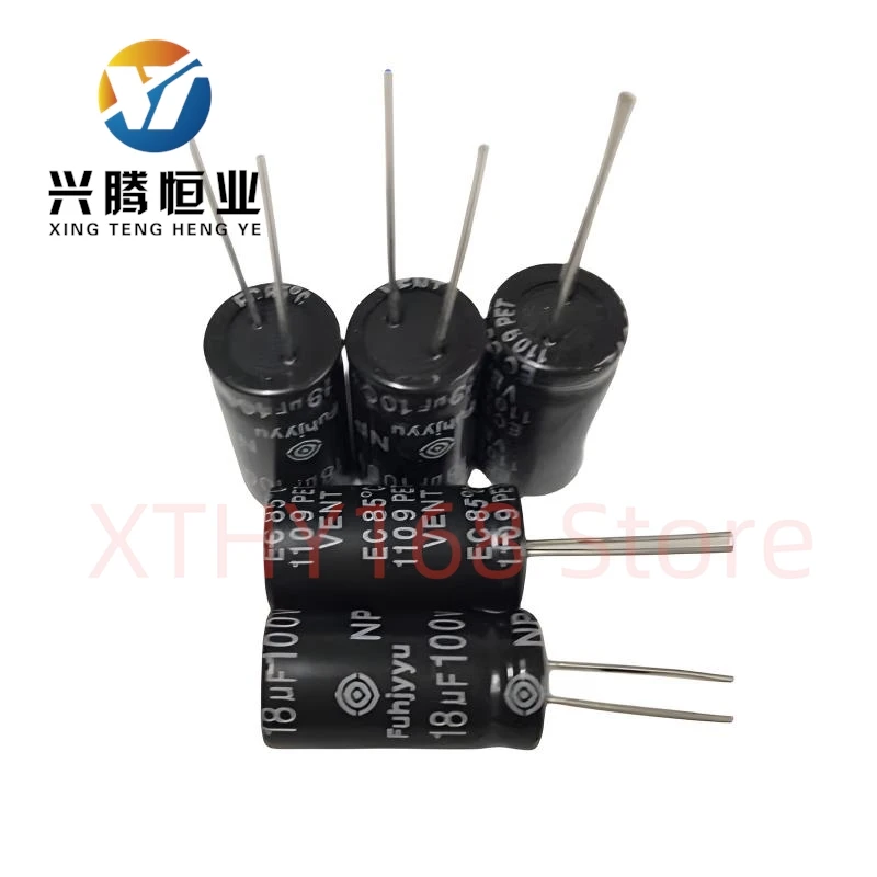 

10PCS original genuine 18uf NP non-polar audio electrolytic capacitor 100v 18uf 13X25mm