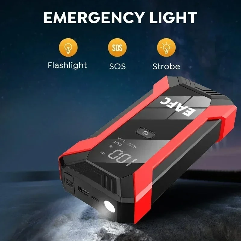 جديد 2000A/600A المحمولة سيارة المحمولة الانتقال كاتب مع قوة البنك شحن سريع 12 فولت شاحن بطارية السيارات الداعم بدء الجهاز #4