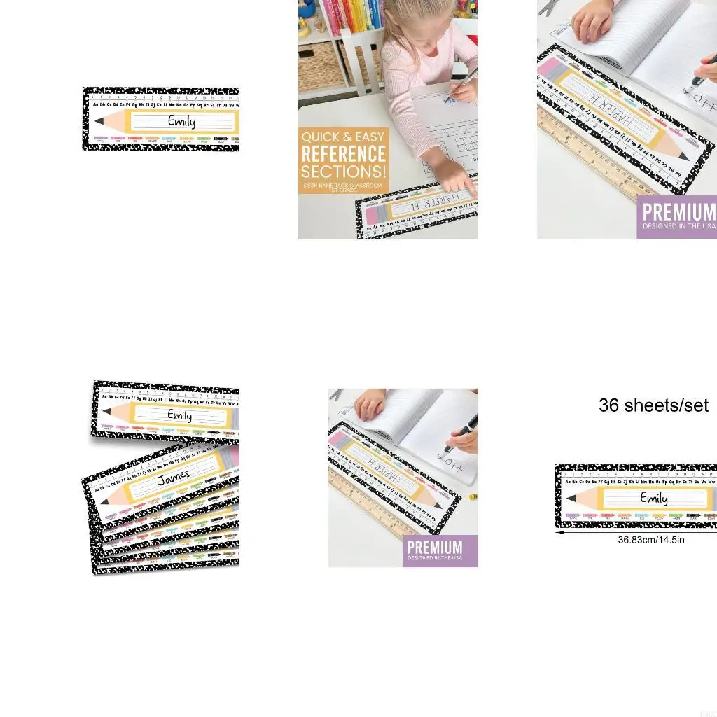 36 قطعة بقرة ليوبارد اسم بطاقة ورقة بطاقات الفصول الدراسية مكتب نشرة الديكور D5QC #1