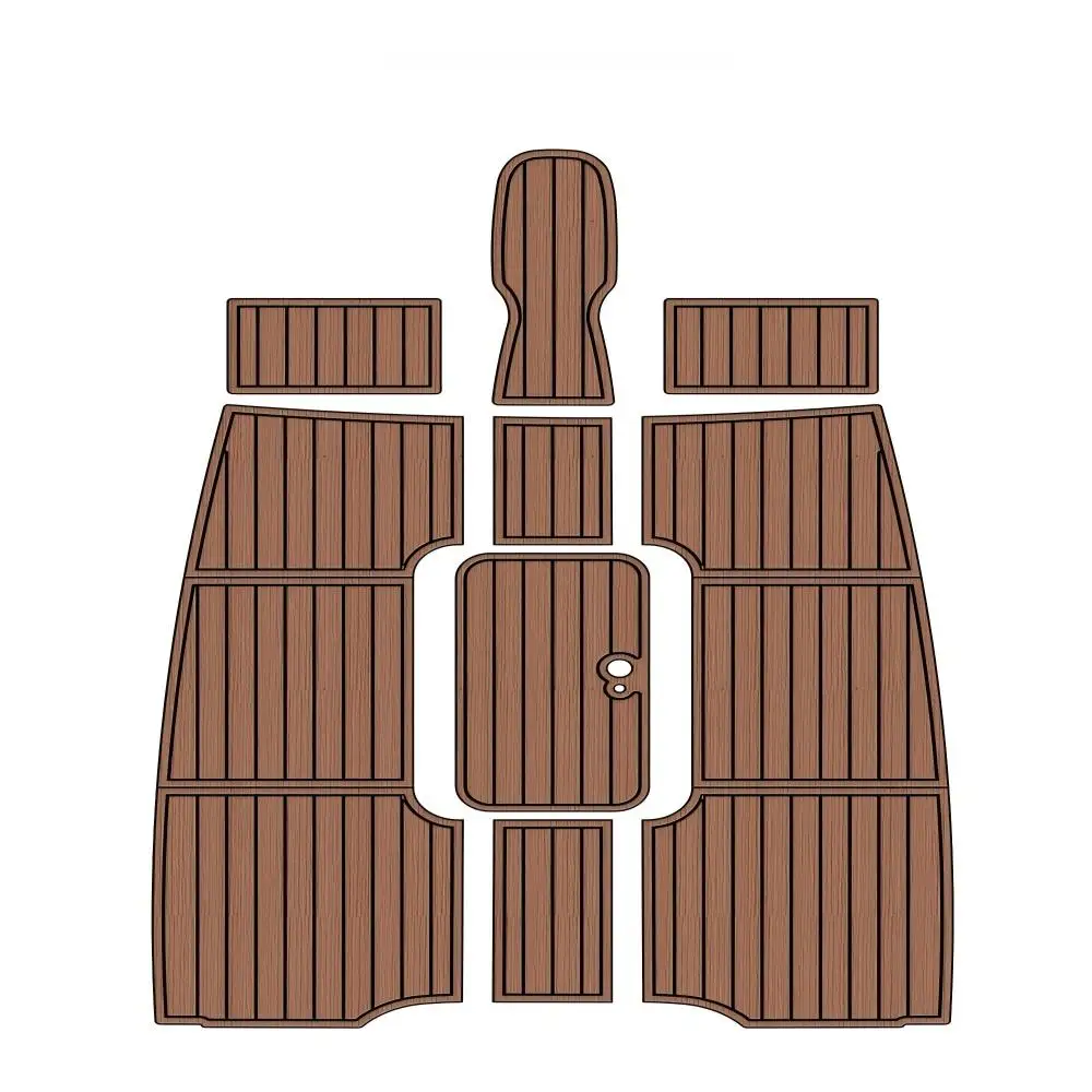 

STLF 2014 Bayliner 185 BR Cockpit Boat EVA Foam Faux Teak Deck Floor Mat Pad Seadek MarineMat Gatorstep Style Self Adhesive