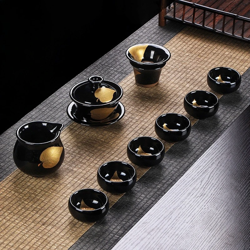Muye tea set, household tea making cover bowl, fair cup
