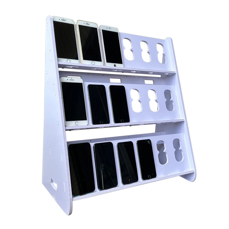 Simple multi-layer mobile phone studio group control bracket, multiple live streaming mobile games, charging and cooling storage