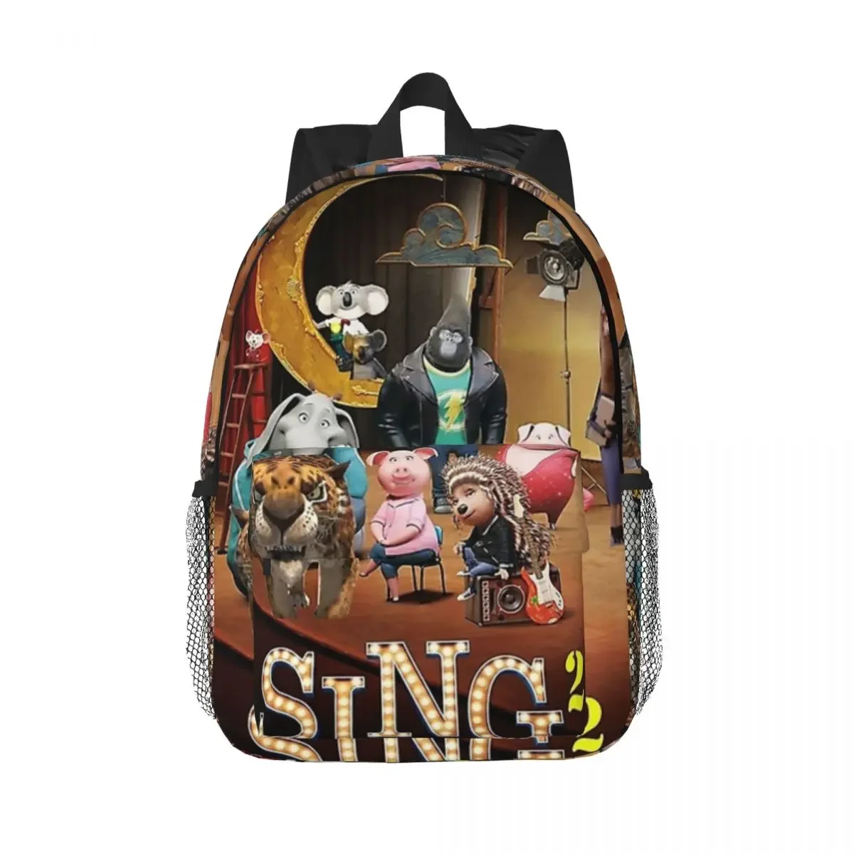 

Sing 2 Backpacks Teenager Bookbag Cartoon Students School Bags Travel Rucksack Shoulder Bag Large Capacity