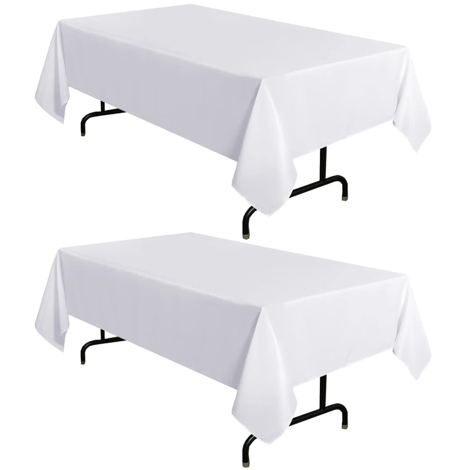 2er-Pack Dicke Polyester-Tischdecke, Dekorative Stoff-Tischdecke für Esstische, Buffets und Camping